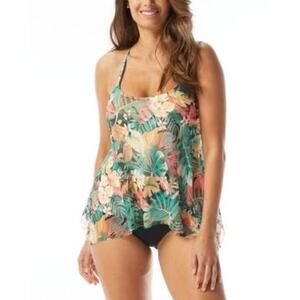 Coco Reef tropical print Bra Sized Tankini Swim Top 32DD